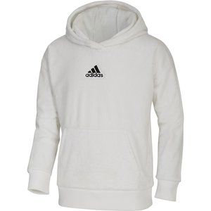 ADIDAS Girls Silken Soft Fleece Hoodie White Sweatshirt Hoodie XL 14-16 NWT